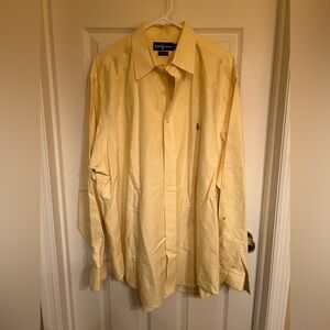 Ralph Lauren Men's Light Yellow Dress Shirt